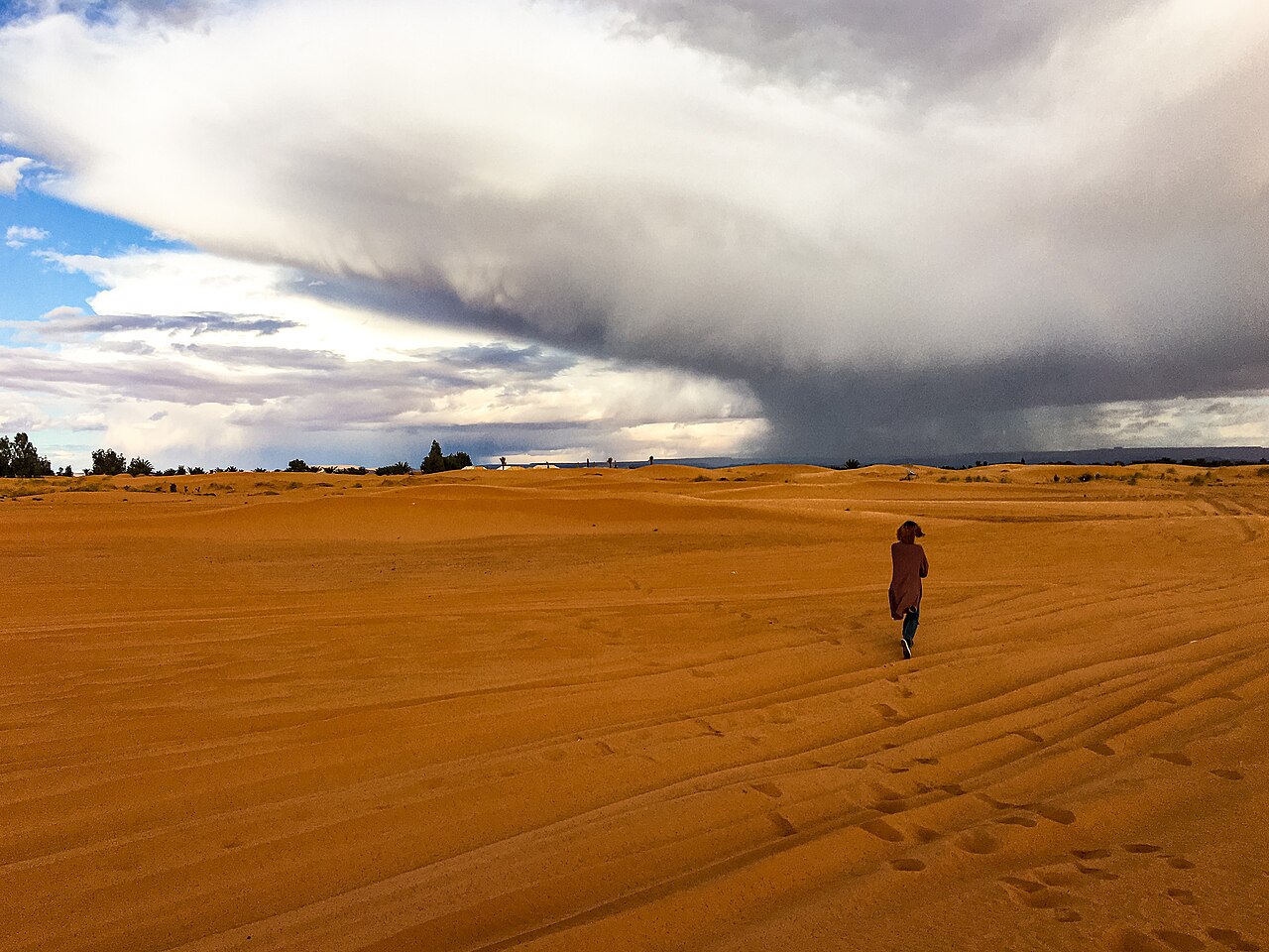 Sanddünen in Merzouga, Sahara, Marokko